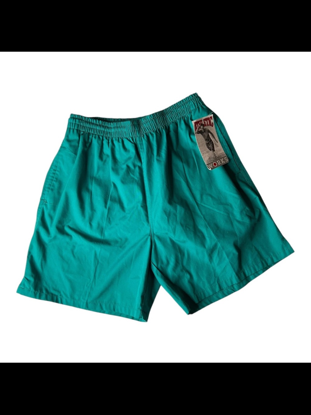 Athletic Works 90s Vintage Green Swim Trunks Shorts Sz M New